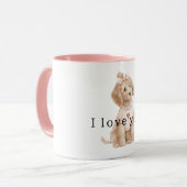 Sweet Cream Dog Love Tasse (Vorderseite Links)