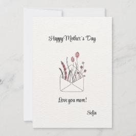 Sweet Cream Mother's Day Card with Ice Cream Art Feiertagskarte