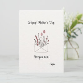 Sweet Cream Mother's Day Card with Ice Cream Art Feiertagskarte