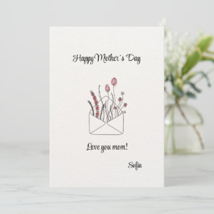 Sweet Cream Mother's Day Card with Ice Cream Art Feiertagskarte
