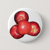 Sweet & Crisp Red Apples - Bio Fruchtwerbung Button (Vorderseite)