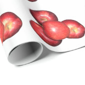 Sweet & Crisp Red Apples - Bio Fruchtwerbung Geschenkpapier (Rolleneckpunkt)