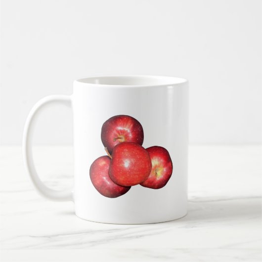 Sweet & Crisp Red Apples - Bio Fruchtwerbung Kaffeetasse (Links)
