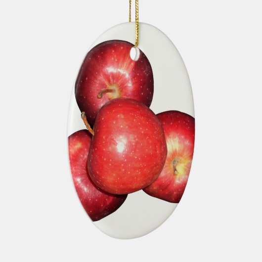 Sweet & Crisp Red Apples - Bio Fruchtwerbung Keramik Ornament (Rechts)