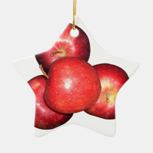 Sweet & Crisp Red Apples - Bio Fruchtwerbung Keramikornament
