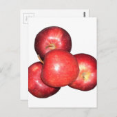 Sweet & Crisp Red Apples - Bio Fruchtwerbung Postkarte (Vorne/Hinten)