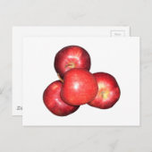Sweet & Crisp Red Apples - Bio Fruchtwerbung Postkarte (Vorne/Hinten)