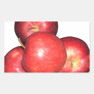 Sweet & Crisp Red Apples - Bio Fruchtwerbung Rechteckiger Aufkleber