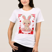 Sweet Crochet Bunny & Roses Tri-Blend Shirt (Vorderseite)
