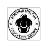 Sweet Cupcake Bakery Logo Rubber Briefmarke Gummistempel (Prägung)