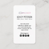 Sweet Cupcake Catering Bäckerei Pink QR Kodex Sozi Visitenkarte (Rückseite)