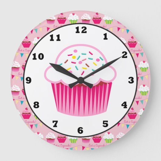 Sweet Cupcake Fun Wall Uhr (Vorderseite)