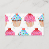 Sweet Cupcake Gender Reveal Diaper Raffle Ticket Begleitkarte (Rückseite)