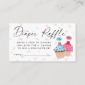 Sweet Cupcake Gender Reveal Diaper Raffle Ticket Begleitkarte (Vorderseite)