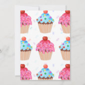 Sweet Cupcake Gender Reveal Party Einladung (Rückseite)