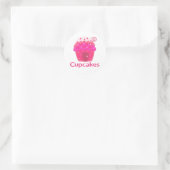 Sweet Cupcake House Runder Aufkleber (Tasche)