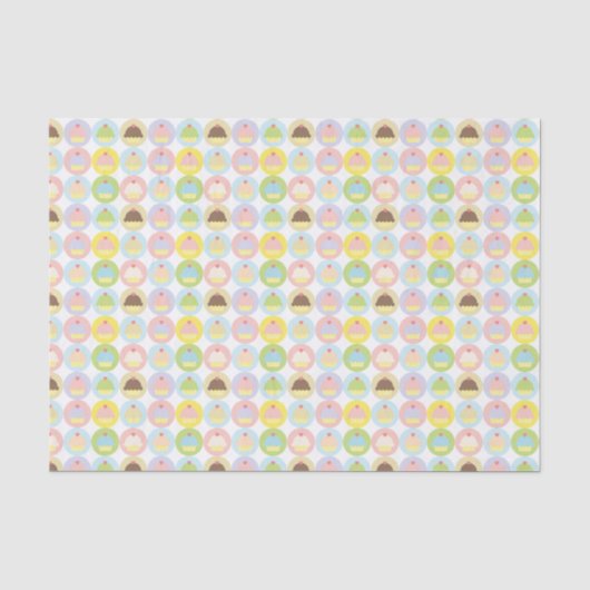 Sweet Cupcake Muster Tissue Paper Seidenpapier (Vorderseite)