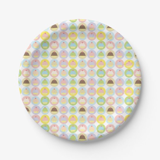 Sweet Cupcake Musterpapier-Teller Pappteller (Vorderseite)