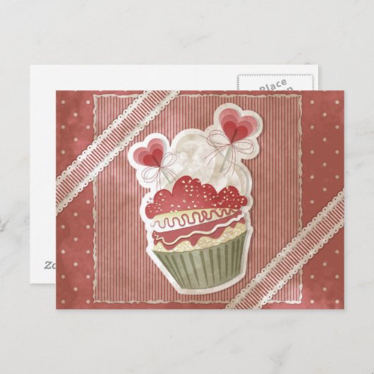 Sweet Cupcake Postkarte (Vorne/Hinten)
