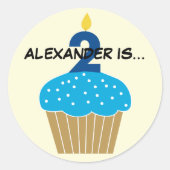 Sweet Cupcake Second Birthday Sticker (Vorderseite)