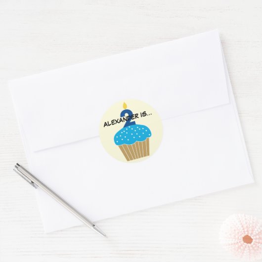 Sweet Cupcake Second Birthday Sticker (Umschlag)