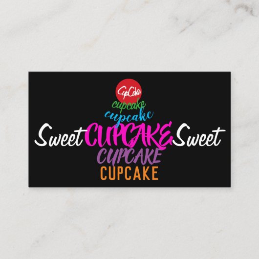 Sweet CUPCAKE Sweet Visitenkarte (Vorderseite)