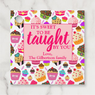 Sweet Cupcake Teacher Wertschätzung Geschenkanhänger