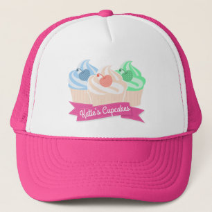 Sweet Cupcake Trio Personalisiert Truckerkappe