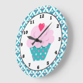 Sweet Cupcake-Uhr Große Wanduhr (Winkel)