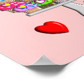 Sweet Cupcakes Art Poster 3D Embossed Style (Ecke)