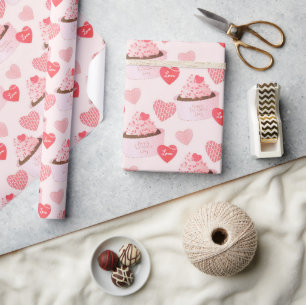 Sweet Cupcakes Liebe Kinder Happy Valentinstag Geschenkpapier