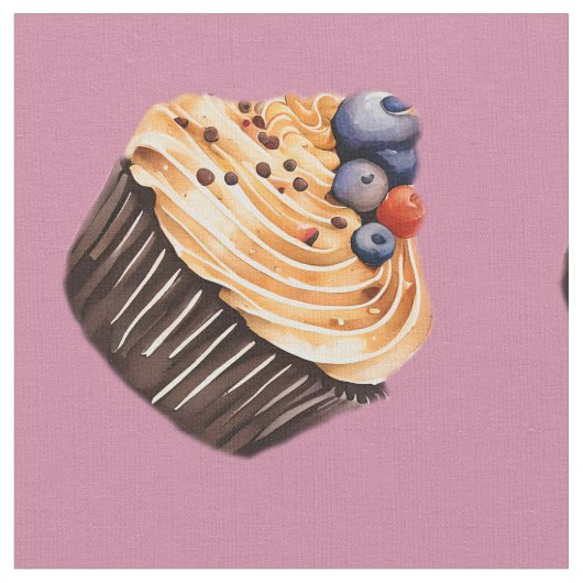Sweet Cupcakes Muster Stoff (Nahaufnahme)