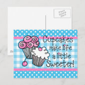 Sweet Cupcakes Postkarten (Vorne/Hinten)
