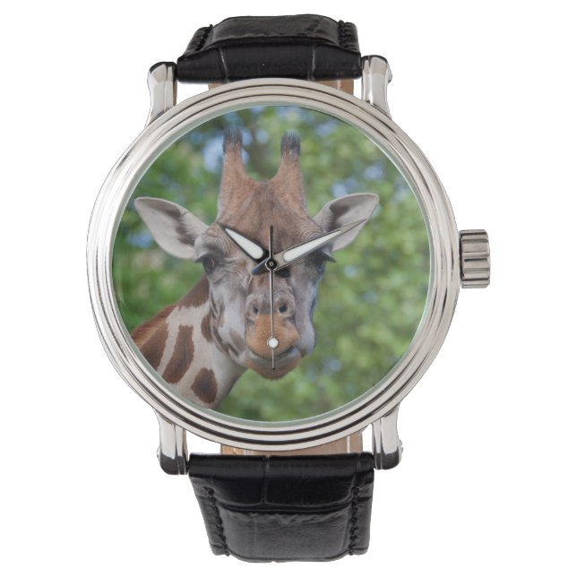 Sweet Curios Giraffe Armbanduhr (Vorderseite)