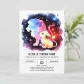 Sweet Custom Lion Birthday Einladung (Stehend Vorderseite)