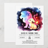 Sweet Custom Lion Birthday Einladung (Vorne/Hinten)