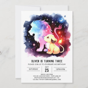 Sweet Custom Lion Birthday Einladung