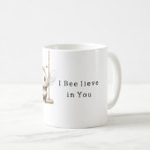 Sweet Cute Bee on Swing Kaffeetasse (VorderseiteRechts)