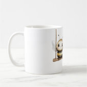 Sweet Cute Bee on Swing Kaffeetasse (Links)