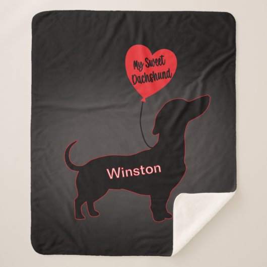 Sweet Dackel: Herzballon Sherpadecke (Vorderseite)