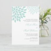 Sweet Dahlias Wedding Einladung (Stehend Vorderseite)