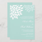 Sweet Dahlias Wedding Einladung (Vorne/Hinten)