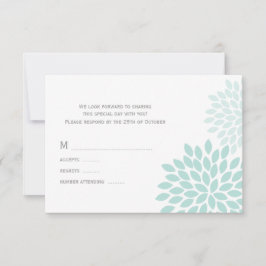 Sweet Dahlias Wedding RSVP Karte