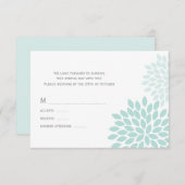 Sweet Dahlias Wedding RSVP Karte (Vorne/Hinten)