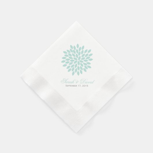 Sweet Dahlias Wedding Serviette (Ecke)