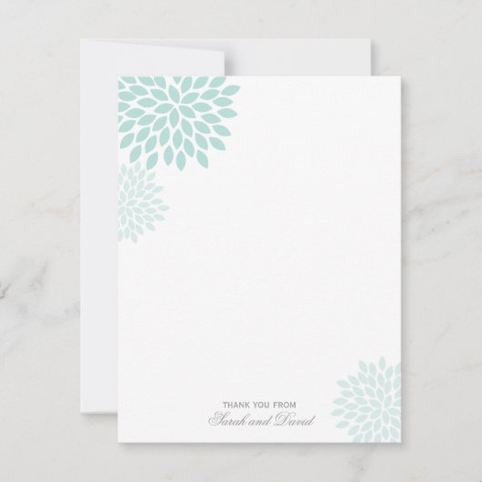 Sweet Dahlias Wedding Vielen Dank Dankeskarte (Vorderseite)