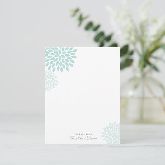 Sweet Dahlias Wedding Vielen Dank Dankeskarte (Stehend Vorderseite)