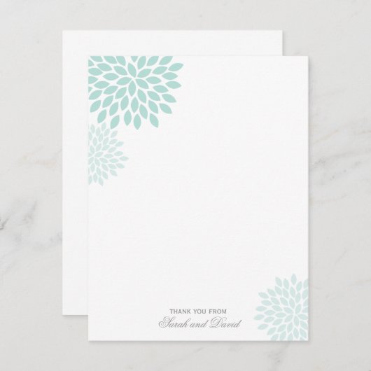 Sweet Dahlias Wedding Vielen Dank Dankeskarte (Vorne/Hinten)