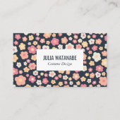 Sweet Daisies Floral QR Code Social Media Chic Visitenkarte (Vorderseite)