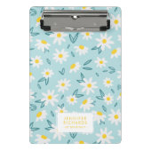 Sweet Daisies Muster Personalisiert Mini Klemmbrett (Vorderseite)